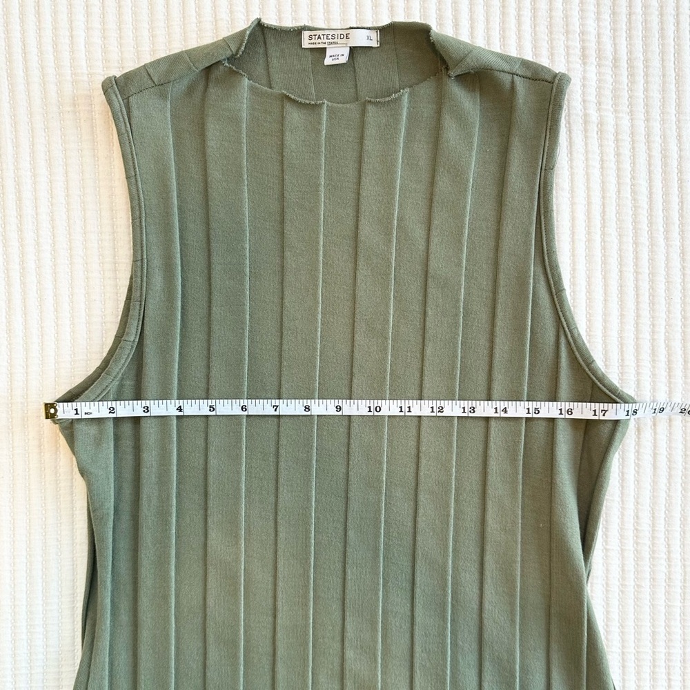 Stateside Olive Ribbed Midi Bodycon Dress - Picture 6 of 9